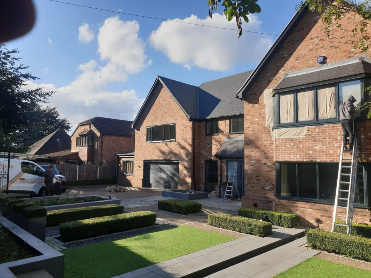 City Decor team at work — UPVC spraying in progress